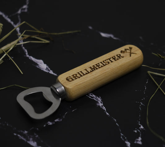 Apribottiglie in legno e acciaio inossidabile