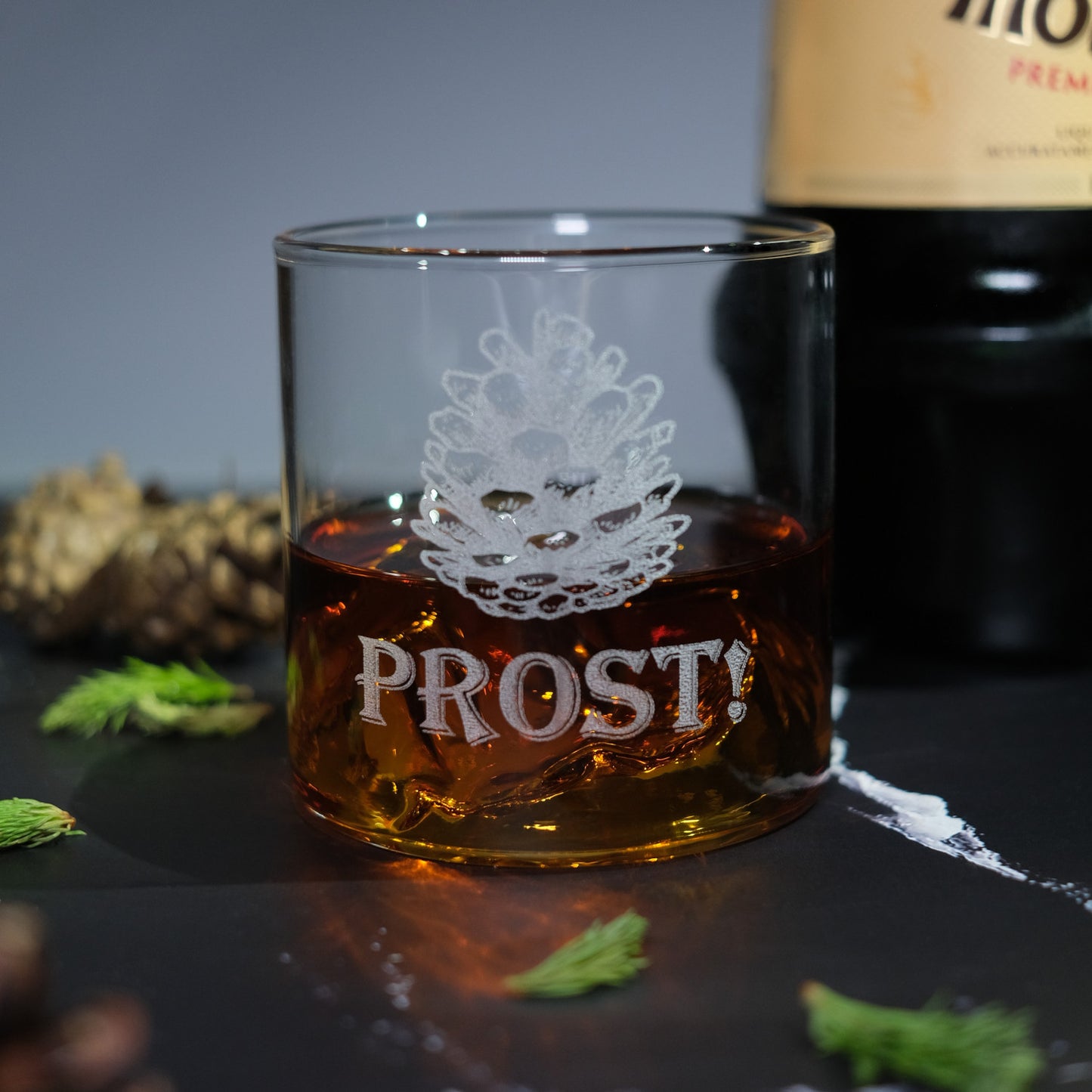 Trinkglas mit Berg